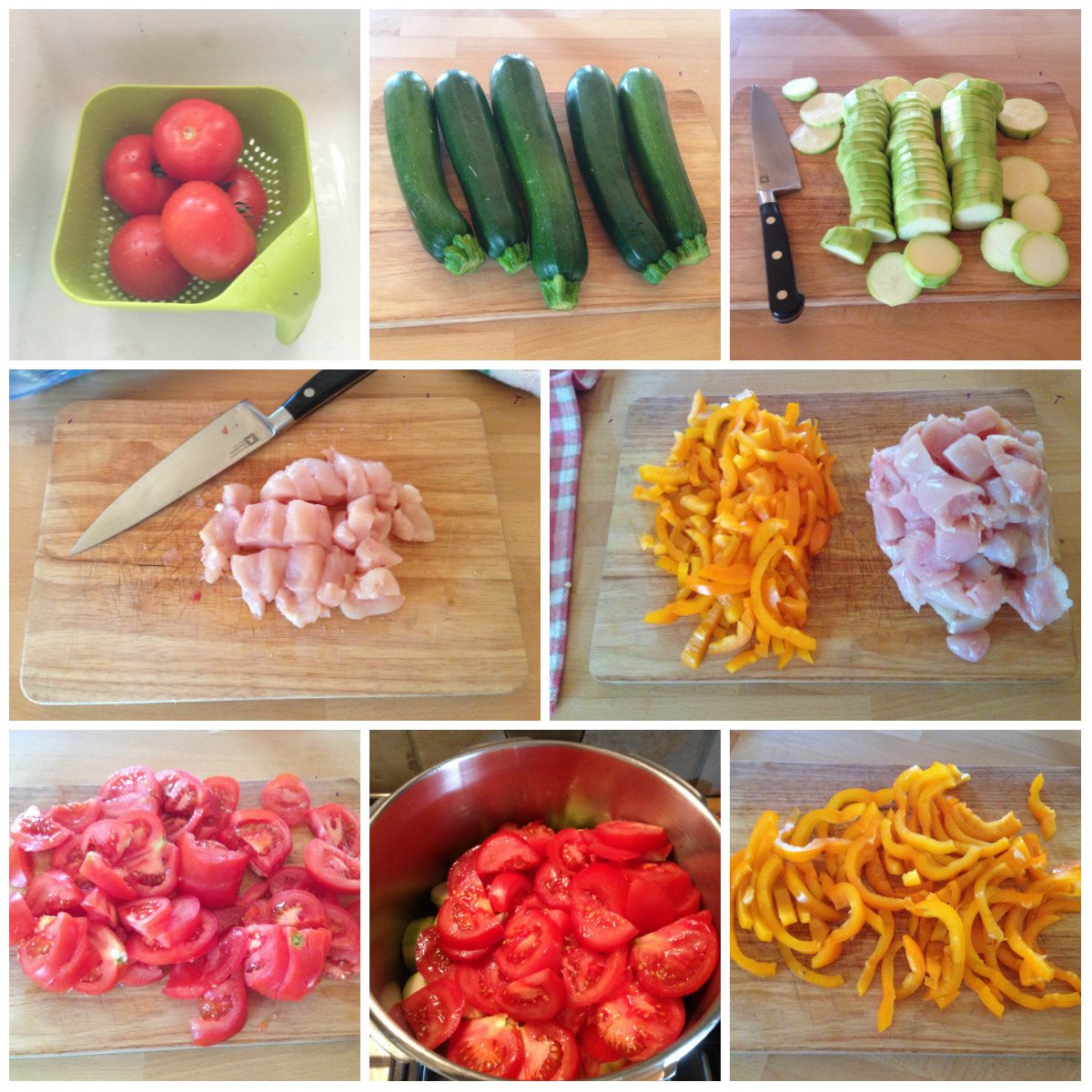 Crumble salé au légumes du soleil, mozza et poulet.
