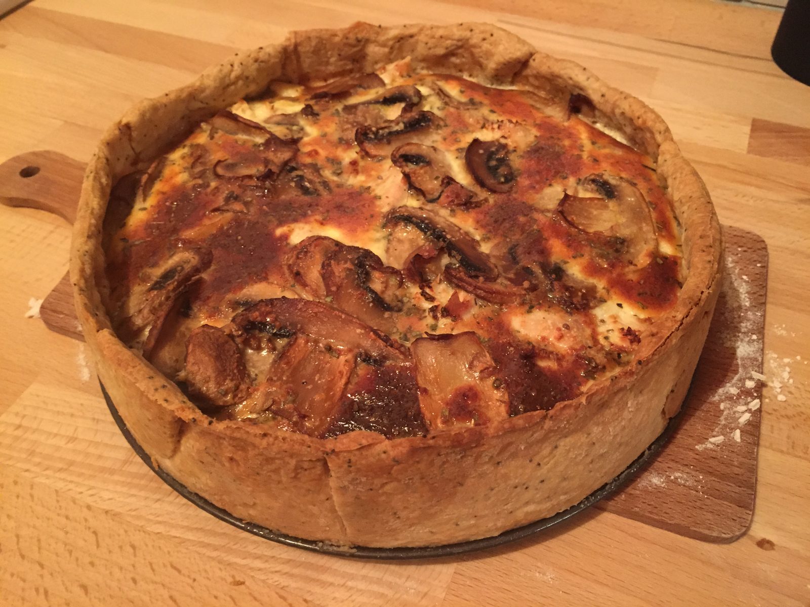 Ma tarte au poulet et champignons