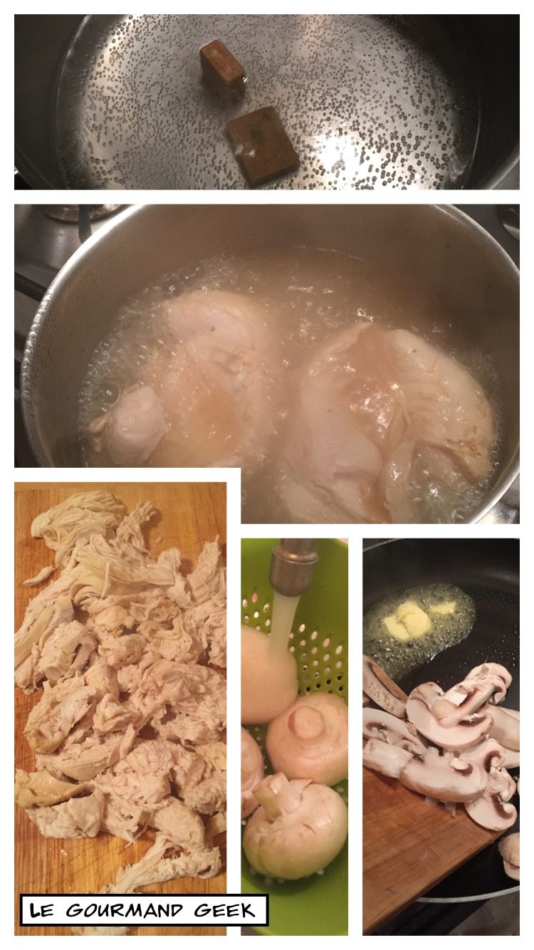 Ma tarte au poulet et champignons