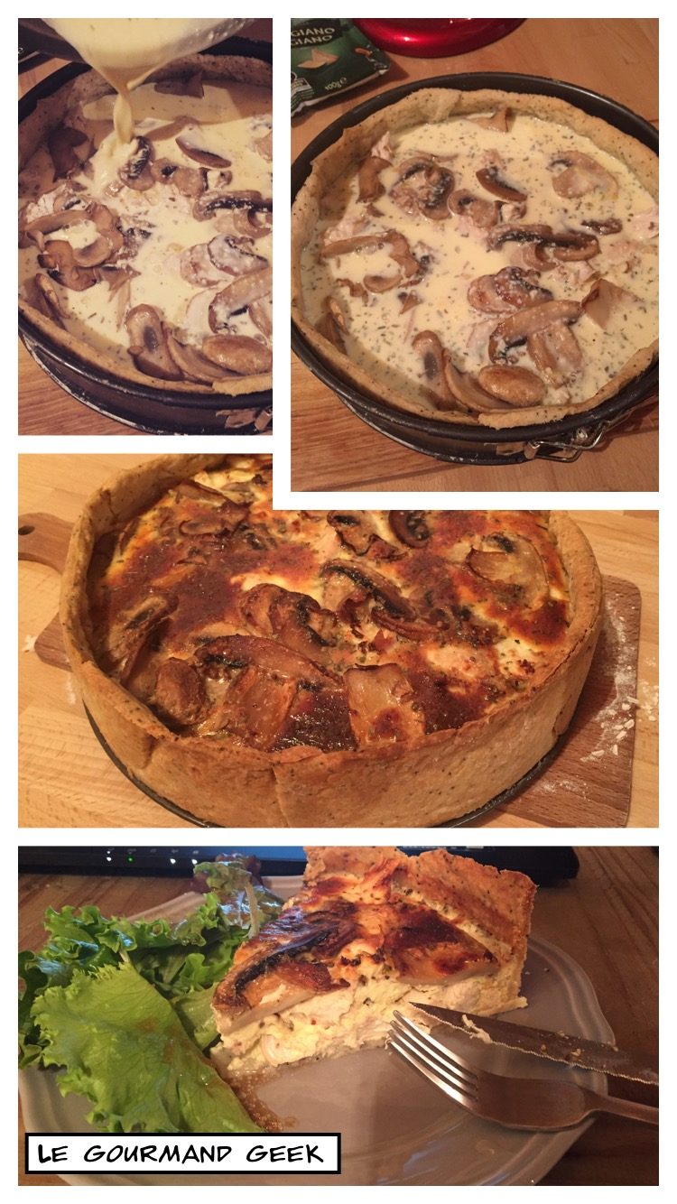 Ma tarte au poulet et champignons