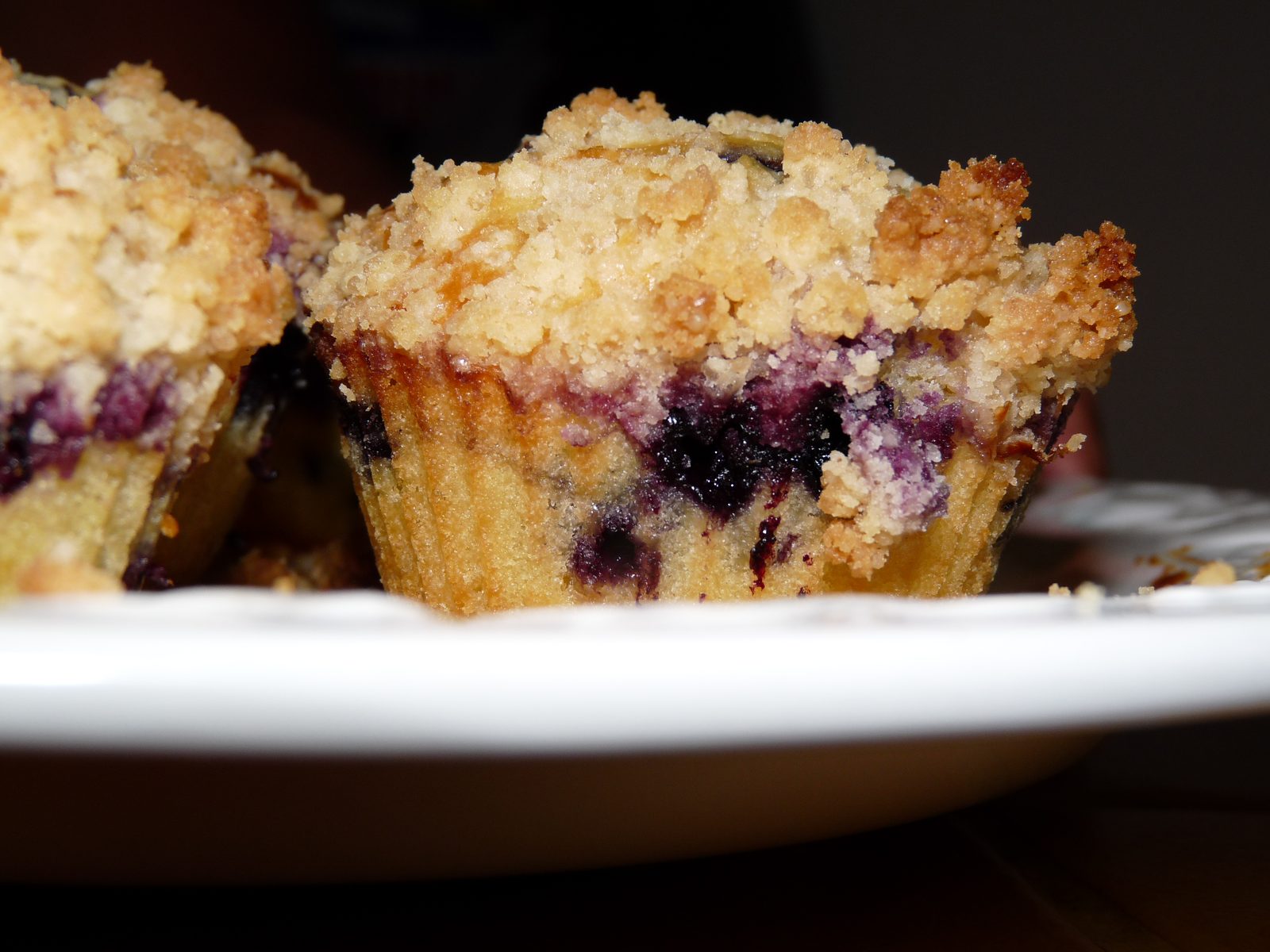 Muffins aux myrtilles & crumble