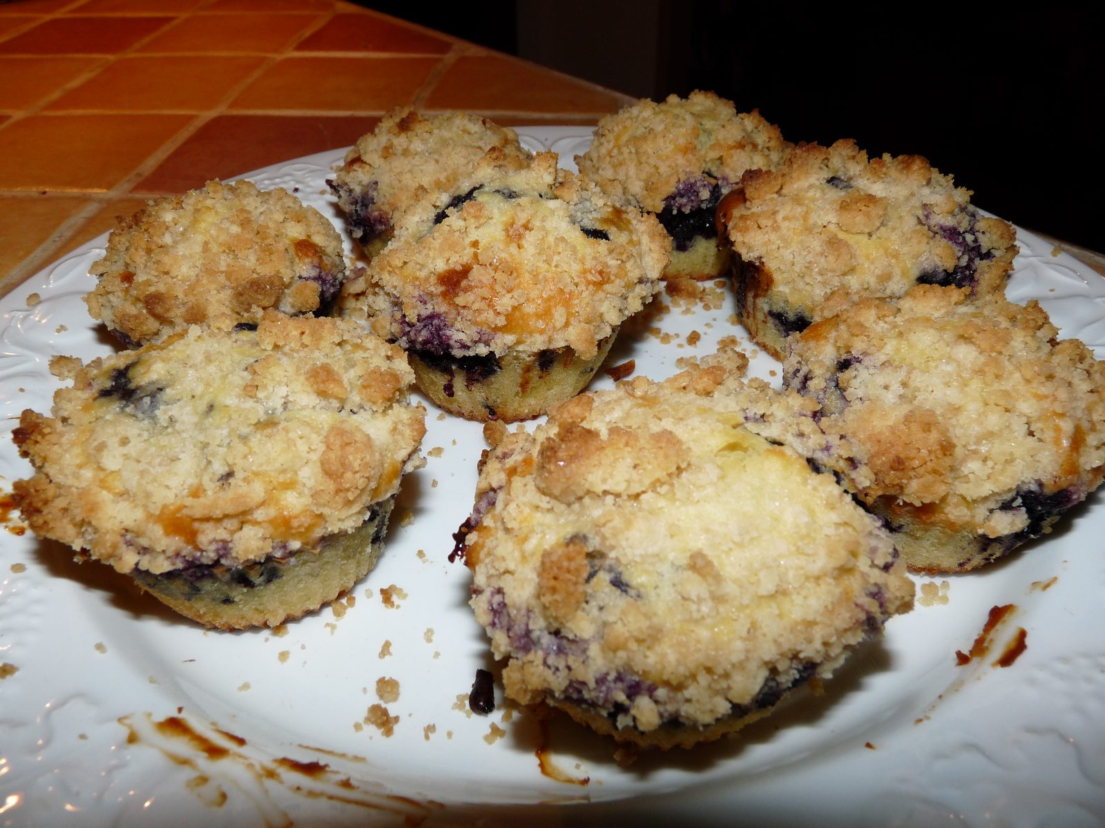 Muffins aux myrtilles & crumble