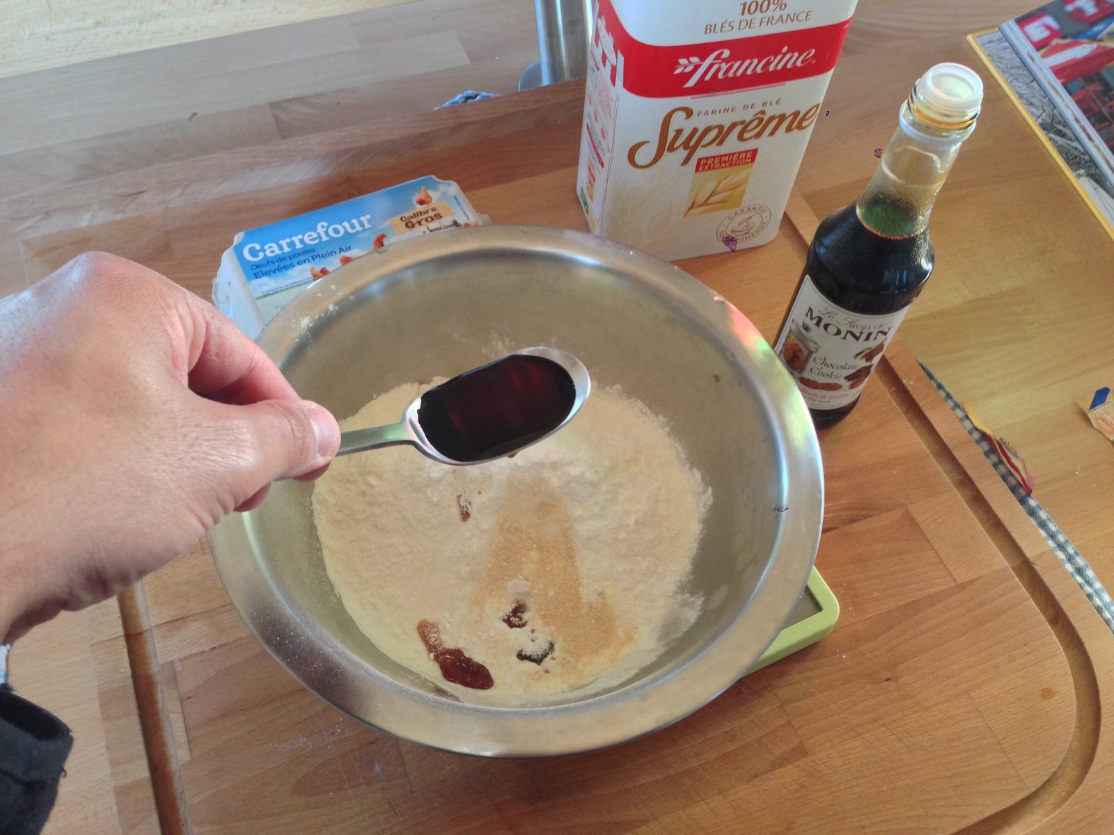 Pancakes aux myrtilles sans beurre (ou presque)