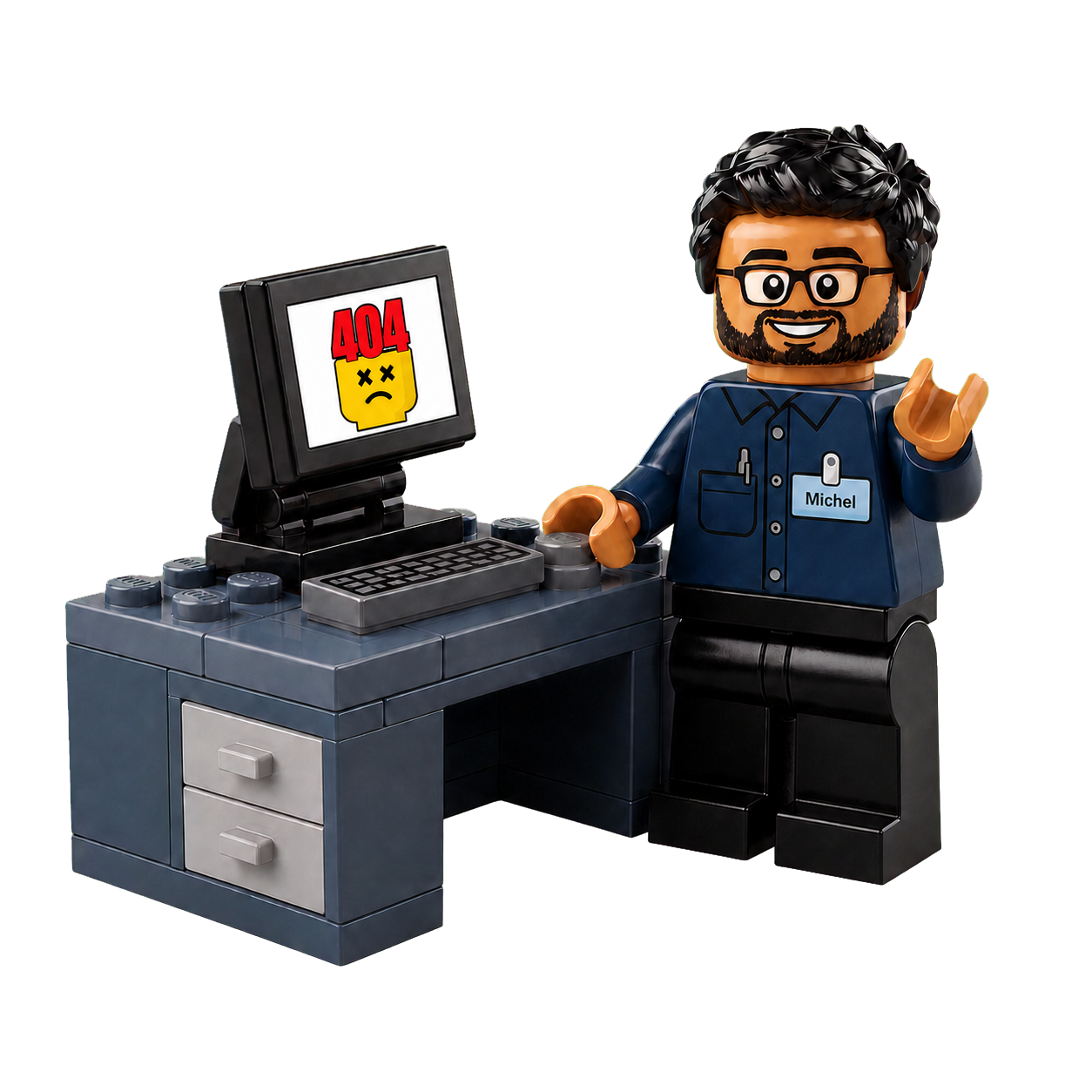 Michel, le responsable informatique en briques
